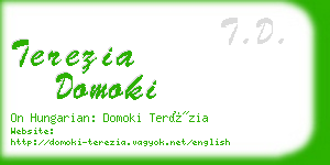 terezia domoki business card